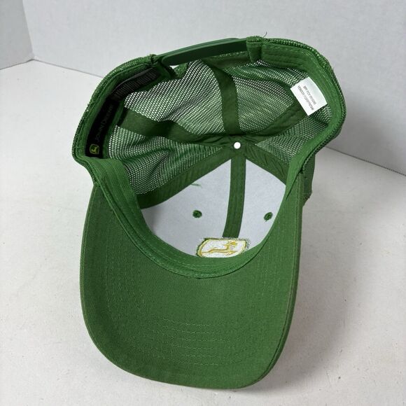 John Deere Hat Cap Adult Trucker Mesh Adjustable Snapback Green Yellow Deer‎ D3 - Picture 6 of 10